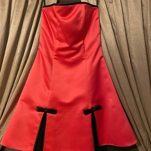 Jessica McClintock Gunne Sax Pink Satin Midi Dress